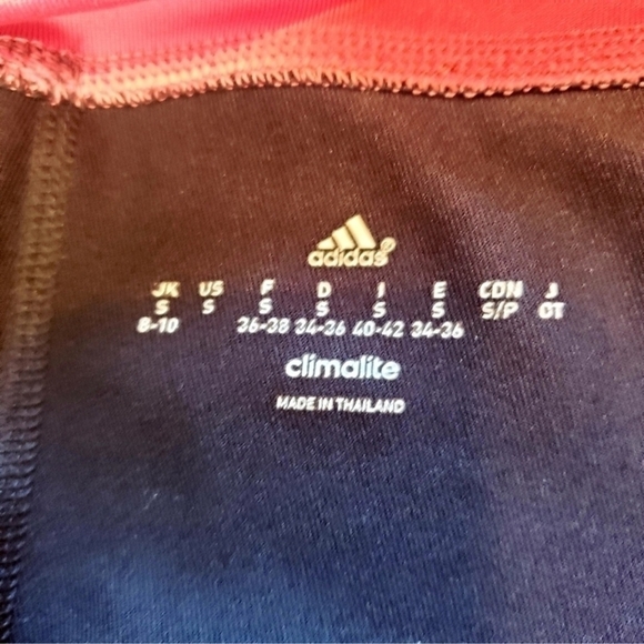 Adidas Climalite Capri Leggings  Black Pink Size Small - Picture 4 of 9
